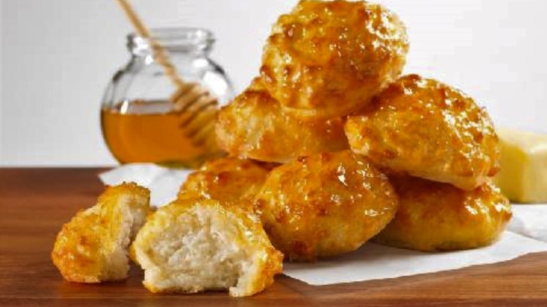 stack of Church's Honey-Butter Biscuits