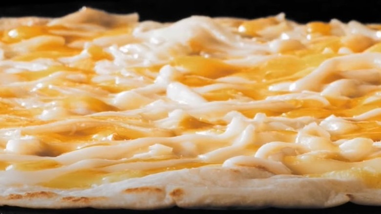 Cheese melting on quesadilla