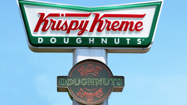 Krispy Kreme sign outside