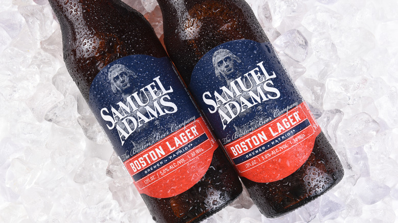 Sam Adams beer on ice