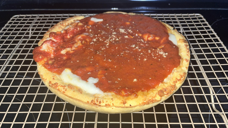 Chicago style deep dish pizza