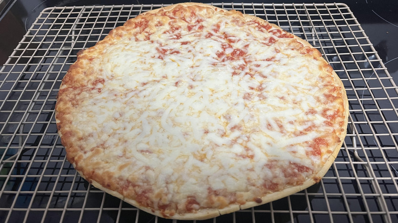 Aldi's thin crust cheese pizza