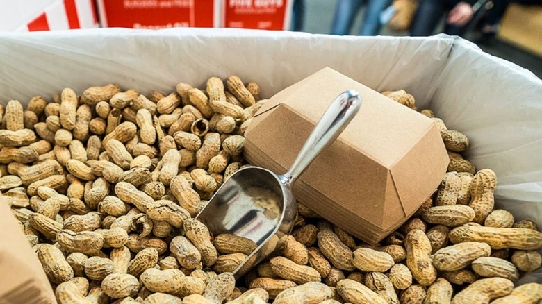 box full of peanuts