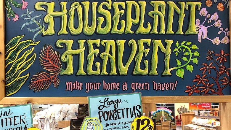 Trader Joe's hand-drawn sign