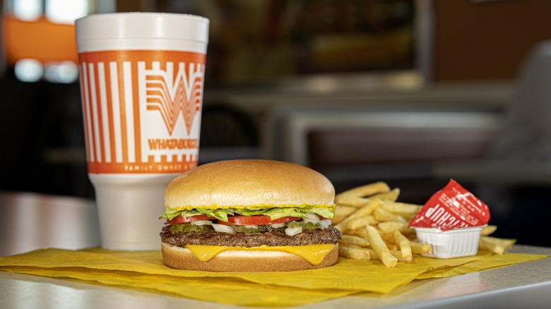 Whataburger meal with fries