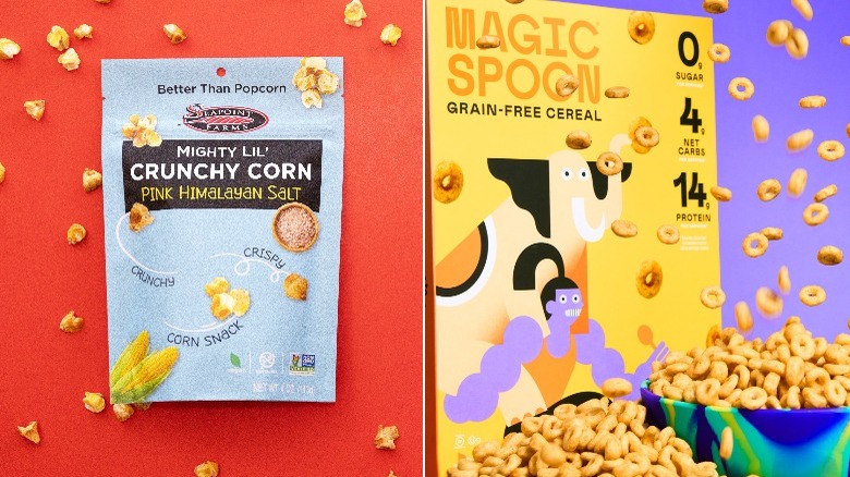 Seapoint corn snacks and Magic Spoon cereal