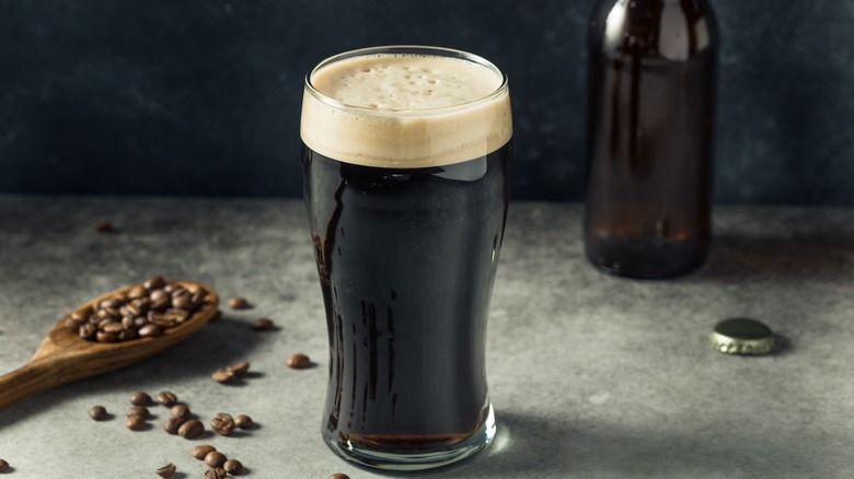 dark porter in glass