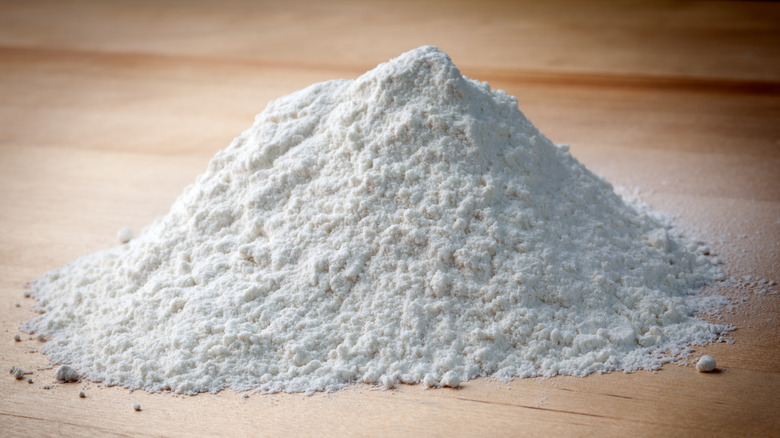 Pile of white flour