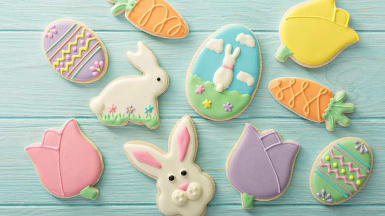 Decorated easter cookies