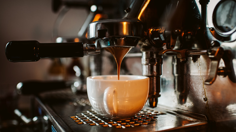 espresso being brewed