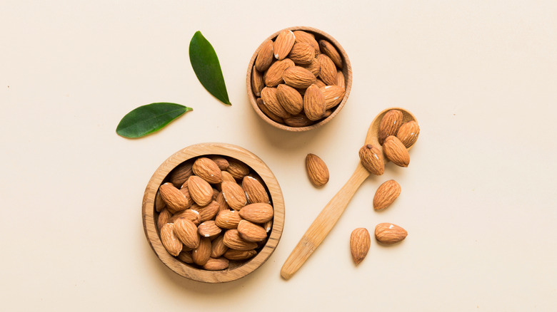 Almonds in bowl