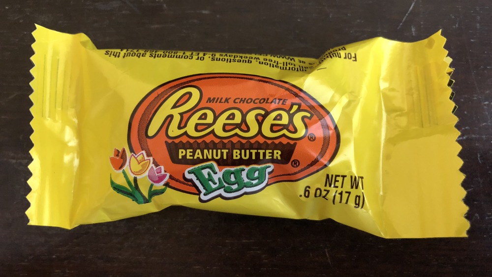 Reese's peanut butter egg on table