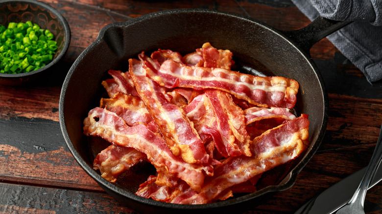 Bacon in a skillet