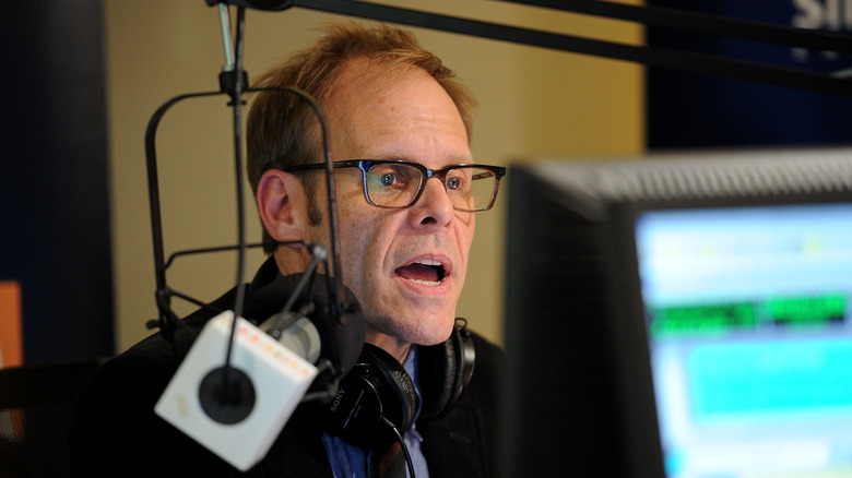 Alton Brown talking during interview