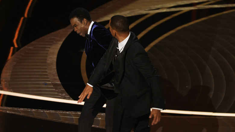 Will Smith slapping Chris Rock on the Oscars stage