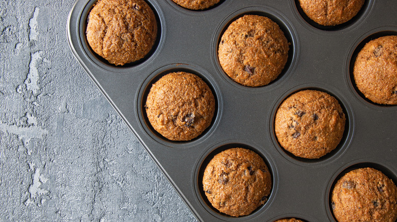 Muffins in muffin pan