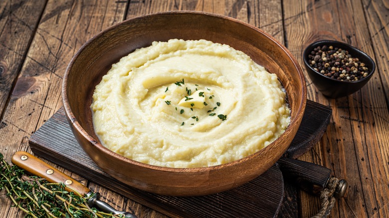 Bowl of whipped potatoes