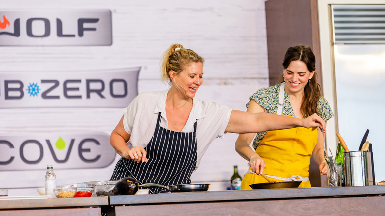 Amanda Freitag cooking at the South Beach Wine and Food Festival