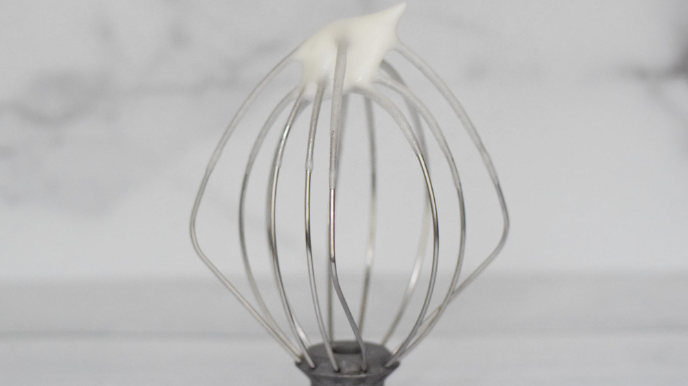 Meringue on a whisk