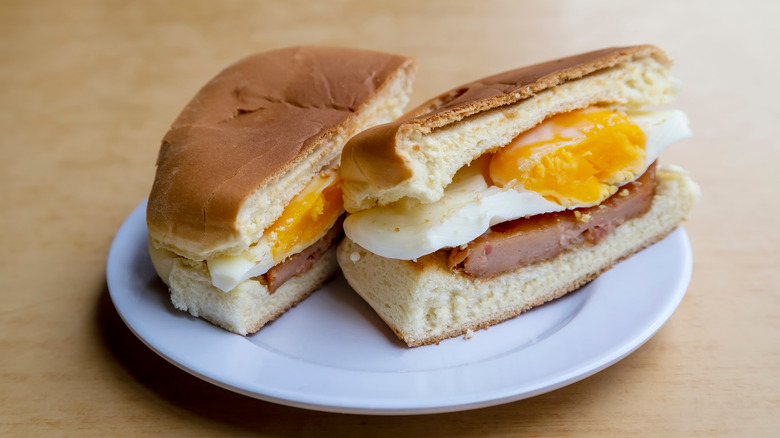 spam breakfast sandwich