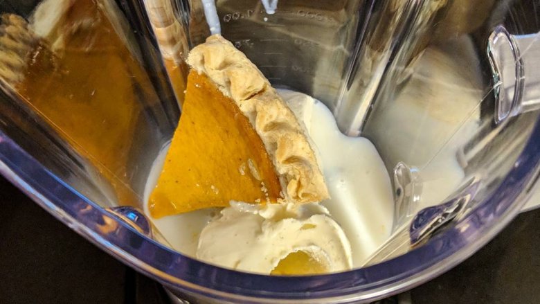 pumpkin pie in a blender