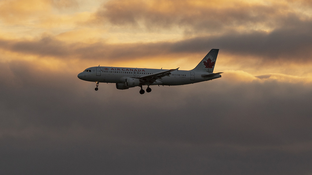 Air Canada plane flying