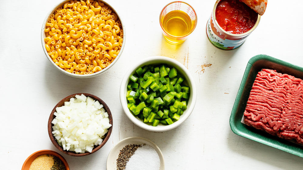 American goulash ingredients