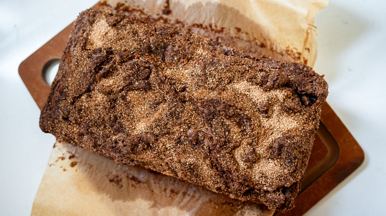 cinnamon bread on paper