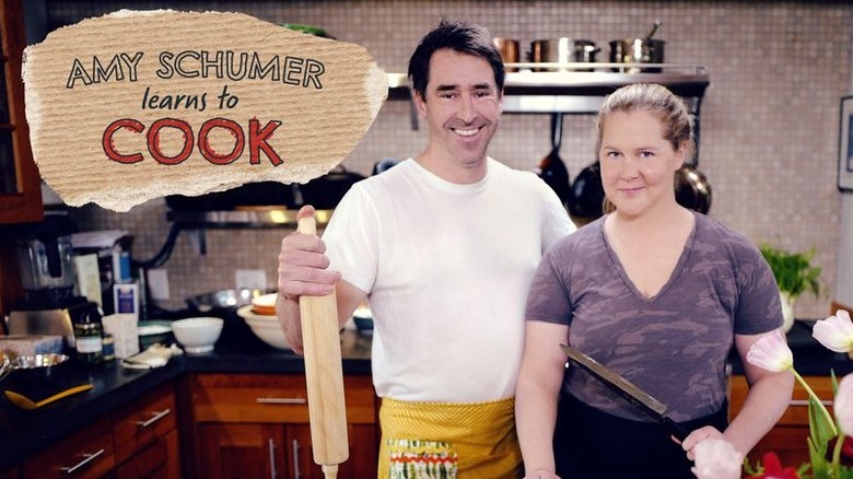 Amy Schumer and husband Chris Fischer on Amy Schumer Learns to Cook