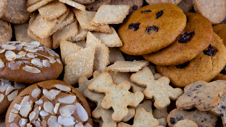 Assorted cookies in different shapes