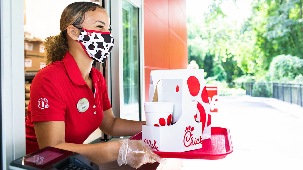 Friendly Chick-fil-A drive-thru worker