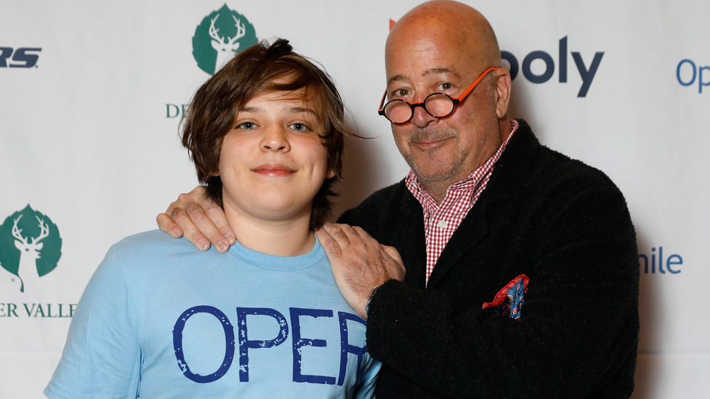 Andrew Zimmern with son Noah Zimmern 