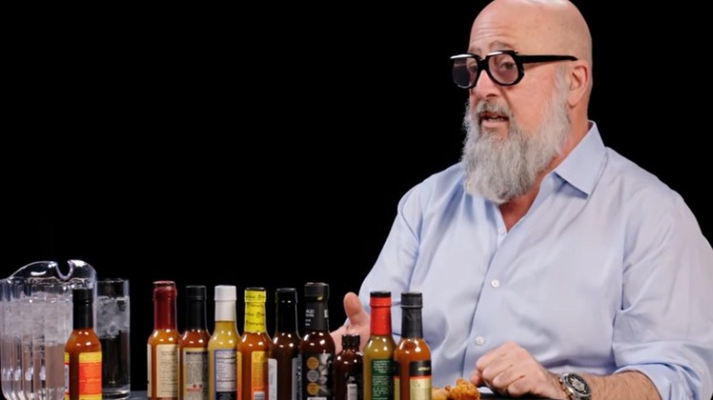 Andrew Zimmern on Hot Ones