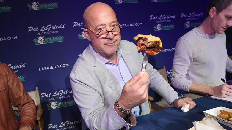 Chef Zimmern eating