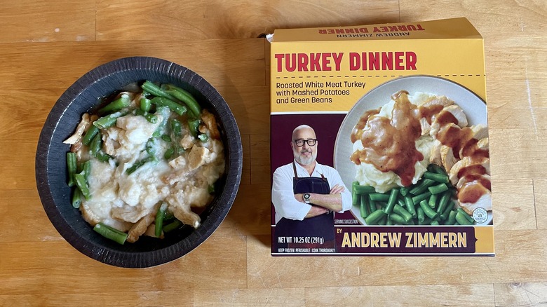 bowl of turkey and potatoes 