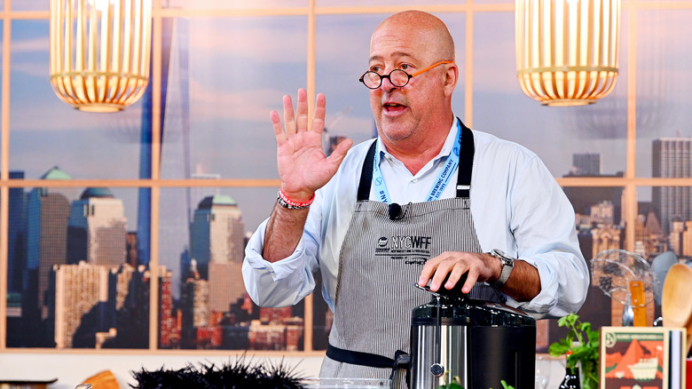 Zimmern at a food demonstration