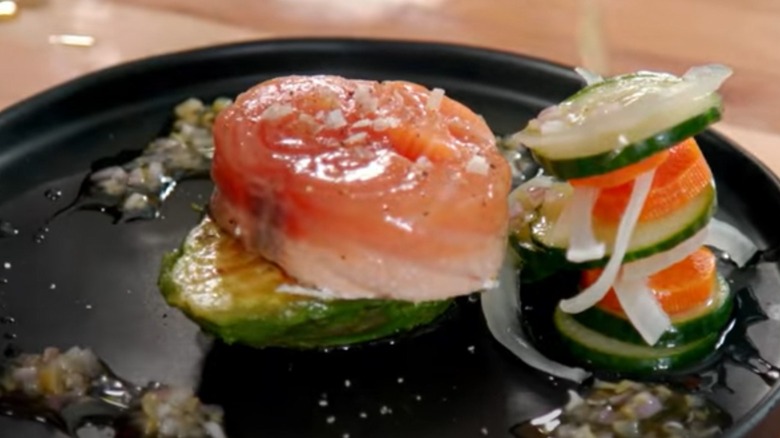 Andrew Zimmern's Salmon and Swedish pickles