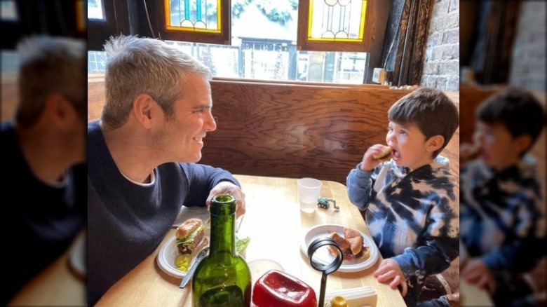 Andy Cohen and Ben eating