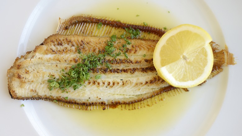 Dover sole with lemon butter