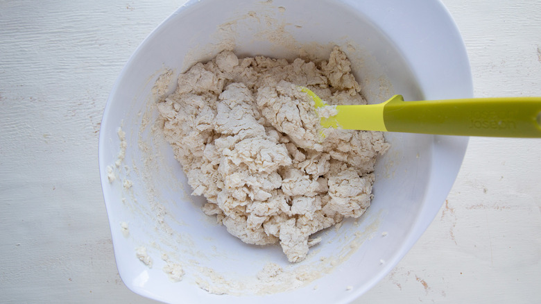 angel biscuits dough in bowl 