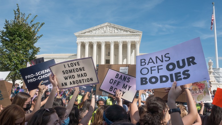 Protestors at Supreme Court Building