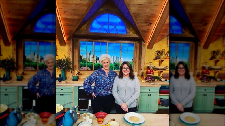 Anne Burrell and Rachael Ray standing toether