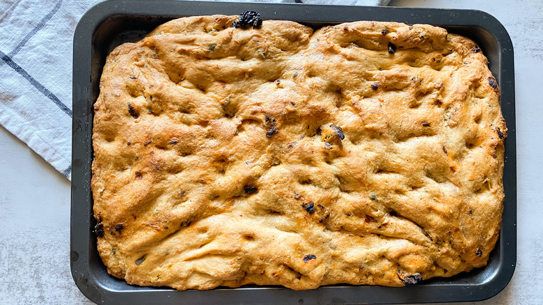 baked focaccia