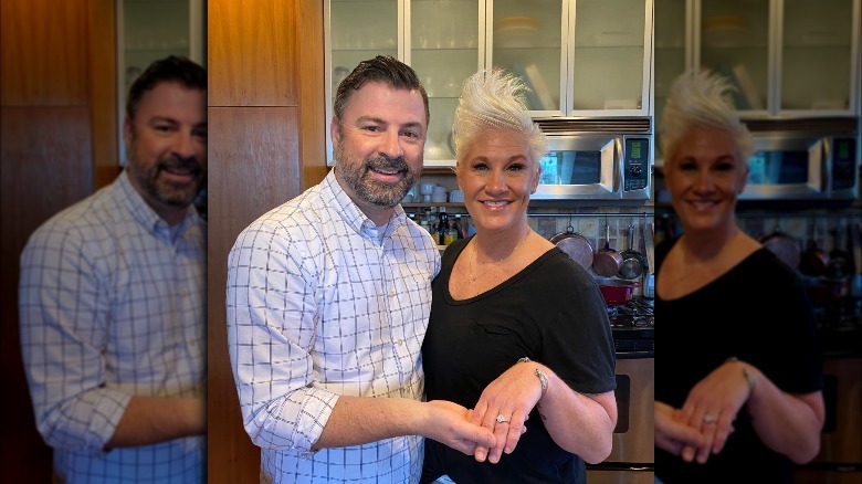 Anne Burrell and her fiancé Stuart Claxton