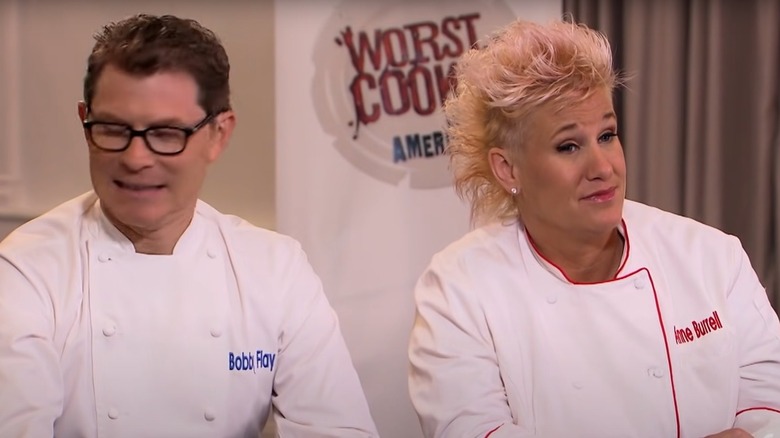 Anne Burrell and Bobby Flay in Worst Cooks in America