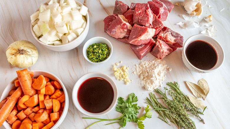 ingredients for boeuf bourguignon