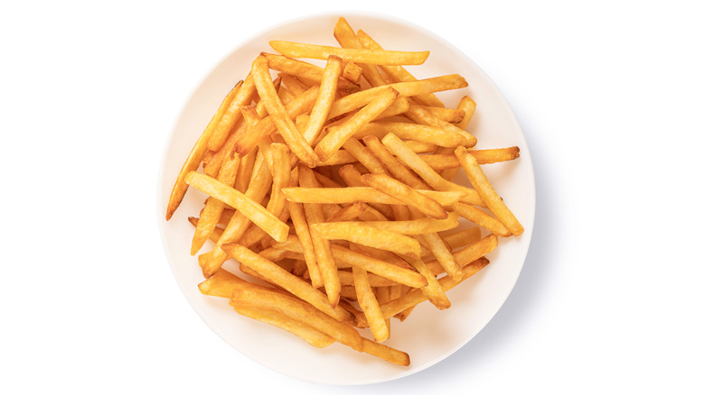 A plate of french fries