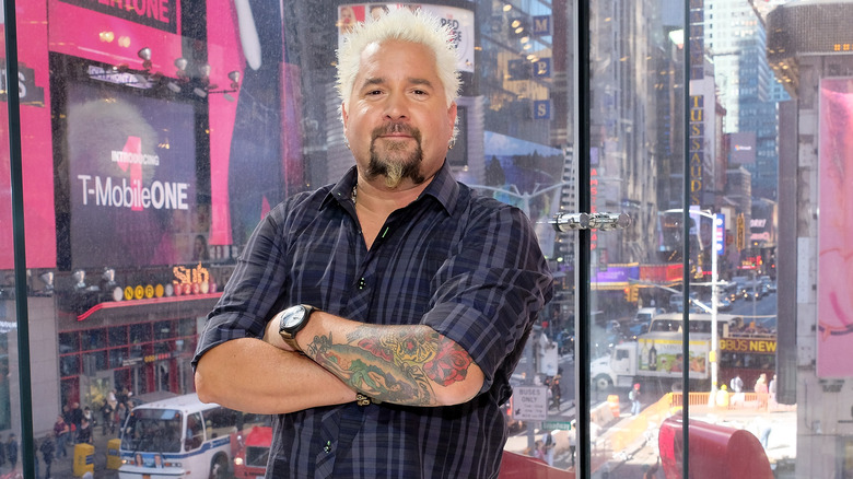 Guy Fieri looking pensive