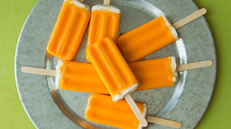 Orange Creamsicles on plate