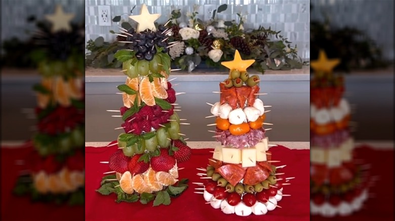 Christmas appetizer trees with stars